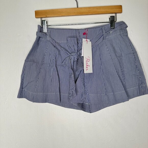 Parker Blue & White Bow Shorts Size XS NEW - Picture 1 of 6